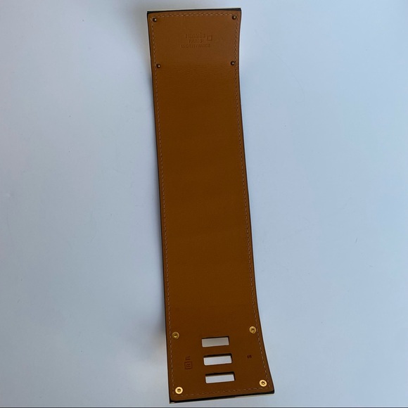 HERMÈS Kelly Dog Extreme cuff black alligator gold - Picture 4 of 9